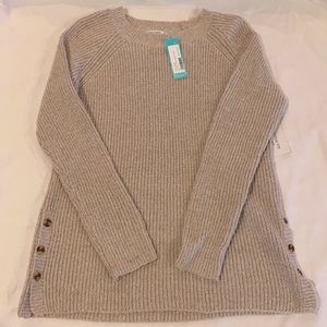 Pink Clover, medium pullover with button detail